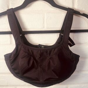 NWT Soma Max Support Underwire Full Coverage Sports Bra 34 C Black #0430